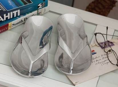 Carolyn’s Picks —> 2 Silver Metal Flip Flop Trinket Jewelry Dish Tray Holders