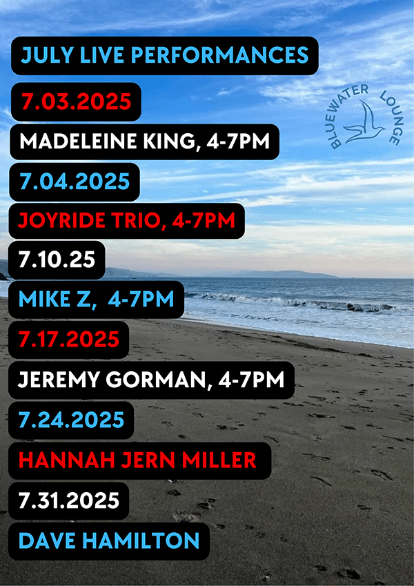 The Bluewater Lounge has an exciting lineup of events for July